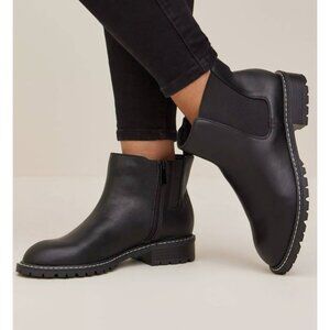 Torrid Wide Fit Black Chelsea Ankle Bootie Boots 9 9W
